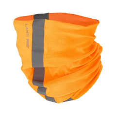 Multifunktionell orange halsduk med reflexband, Lahti