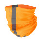 Multifunktionell orange halsduk med reflexband, Lahti