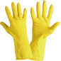 Gula latexhandskar för hushållsbruk, förpackning med 10 stycken, CE-märkta, Lahti