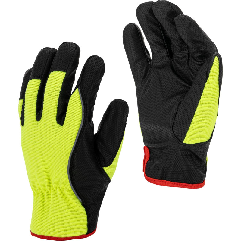 Handskar varm. gula l250711p, kort, '11', ce, Lahti