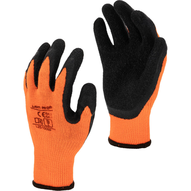 Handskar, värmeisolering, svart-röd, storlek L251011P, kort, '11', CE, Lahti