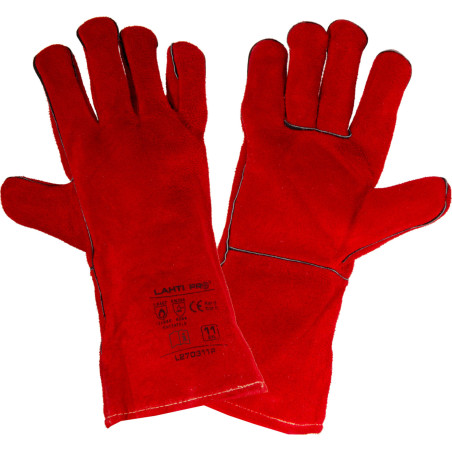 Handskar av läder, svetsning, l270311p, kort, '11', ce, Lahti