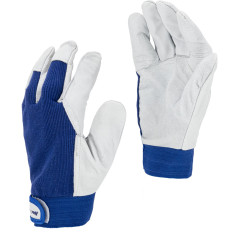 Handskar av getskinn. marinblå. l270608p, kort, '8', ce, Lahti