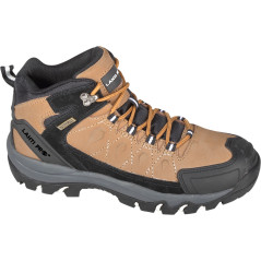 Stövlar utan stålhätta i nubuckläder. Beige-svart, med andningsfunktion, '47', CE-märkta, Lahti.