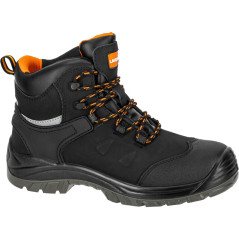 Kängor i mocka svart-grå, S3 SRC, storlek 45, CE, Lahti