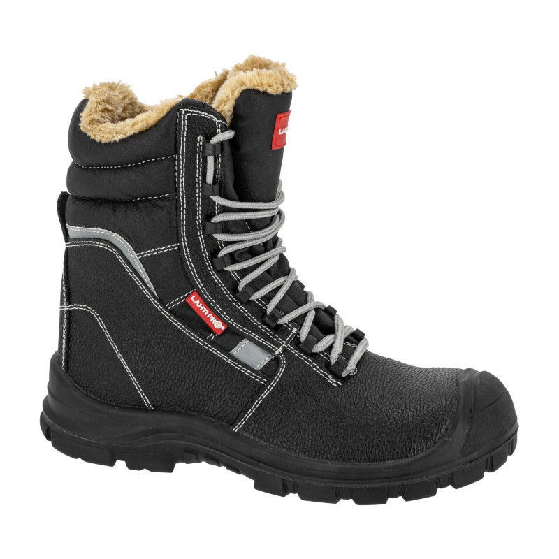 Stövlar fodrade med högkvalitativt svart läder, S3 SRC, '45', CE, Lahti