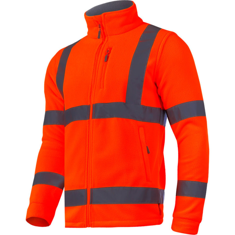 Tröja i fleece. varningsorange, 's', ce, lahti