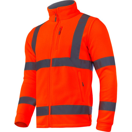 Tröja i fleecefleece. varningsorange, '2xl', ce, lahti