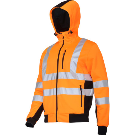 Varningshoodie i blått och svart, 's', ce, lahti