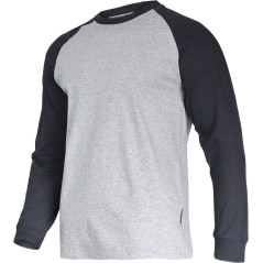 T-shirt med lång ärm. 190g/m2, grå-svart, '2xl', ce,lahti