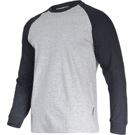 T-shirt med lång ärm. 190g/m2, grå-svart, '2xl', ce,lahti