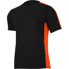 T-shirt 180g/m2, svart-orange, 'm', CE, Lahti