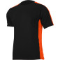 T-shirt 180g/m2, svart-orange, 'l', CE, Lahti