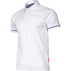 Polo tröja, 220g/m2, vit, 's', CE, Lahti