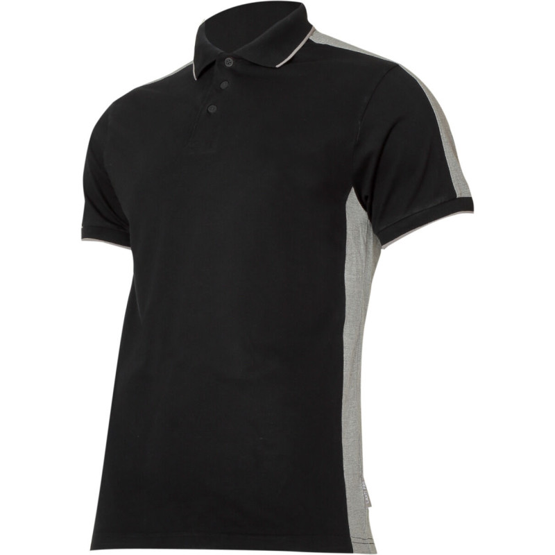 Polo t-shirt 190g/m2, svart-grå, 'xl', CE, Lahti