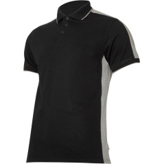 Polo t-shirt 190g/m2, svart-grå, '2xl', ce, lahti