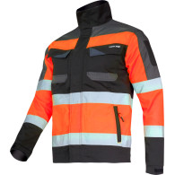 Jacka varning. Svart-orange, '2xl', CE, Lahti