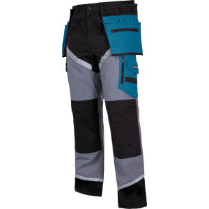 Byxor svart-grå-turk. med reflexband, '2xl', ce, lahti