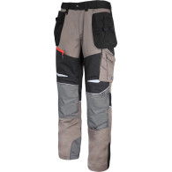 Byxor i khaki-svart. med insatser. med stretch, 'l', ce, lahti