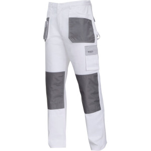 Spodnie biało-szare 100% bawełna, '3xl (60)', ce, lahti