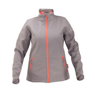 Jacka softshell grå-rosa, dam, '3xl', CE, Lahti