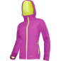 Softshelljacka med huva, lila-grön, dam, 'l', Lahti