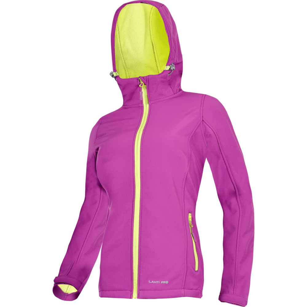 Kurtka softshell z kapt. fiol.-ziel., damska,'2xl',ce, lahti Kurtka softshell z kapt. fiol.-ziel., damska,'2xl',ce, lahti