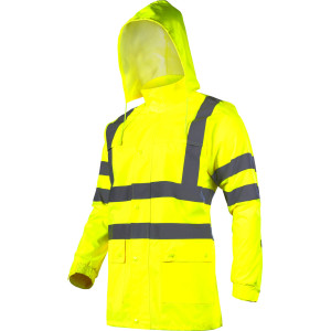 Jacka varning regn., gul., '3xl', ce, Lahti