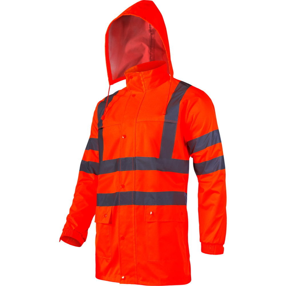Jacka varnar regn, orange, 's', ce, Lahti