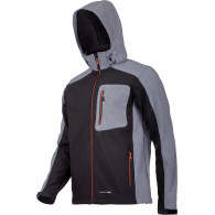 Kurtka softshell z kapt. czar.-szar.-pom., '2xl', ce, lahti