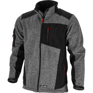 Kurtka sweter wstawki soft., szaro-czarna, '3xl', ce, lahti