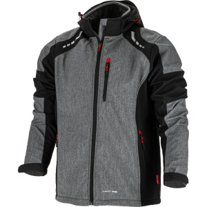 Kurtka softshell z kapt. szar.-czar.-czerw., '2xl',ce, lahti