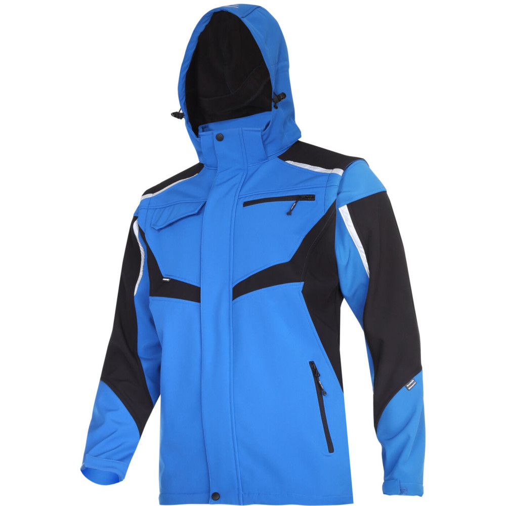 Kurtka softshell z kapt. i odp. rękaw.,nieb-cza,'l',ce,lahti