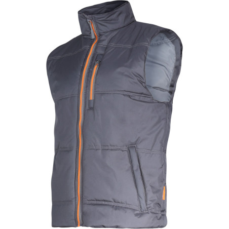 Ärmellose, grau-orange gefütterte Weste, '3xl', CE, Lahti