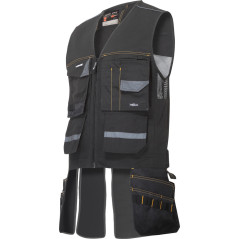 Svart montörsväst, '2xl', CE, Lahti