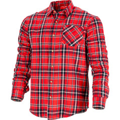 Flanellskjorta röd-marin, 170g/m2, 'xl', ce, Lahti