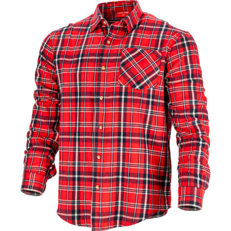 Flanellskjorta röd-marin, 170g/m2, '3xl', ce, Lahti