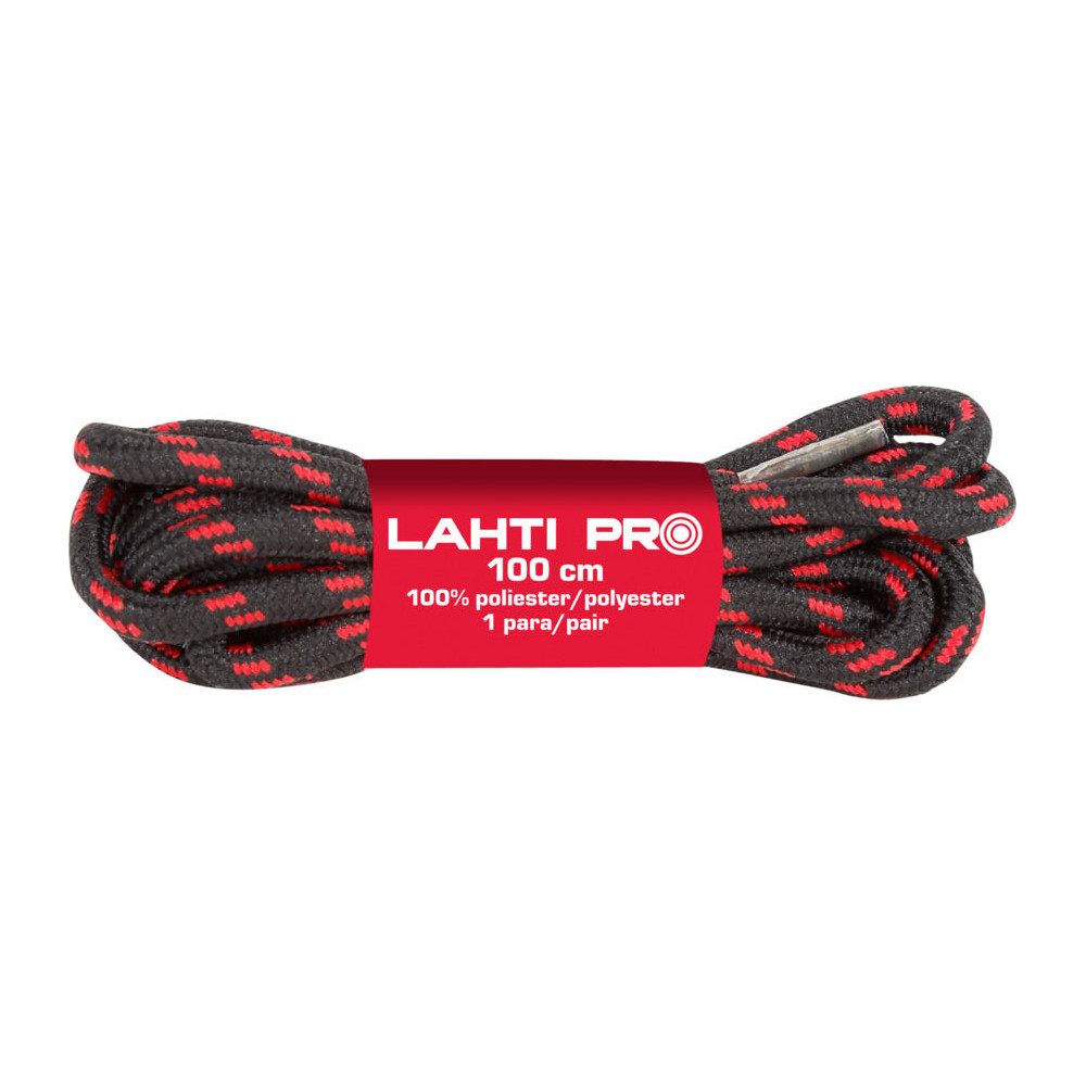 Skosnören runda svart-röd l904010p, 10 par, 100cm, Lahti Skosnören runda svart-röd l904010p, 10 par, 100cm, Lahti