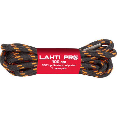 Skosnören rund svart-pom l904032p, 10 par, 120cm, Lahti