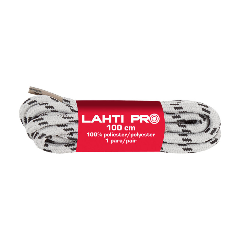 Skosnören runda grå-svart l904042p, 10 par, 120cm, Lahti Skosnören runda grå-svart l904042p, 10 par, 120cm, Lahti
