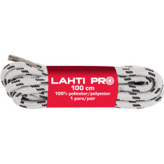 Skosnören runda grå-svart l904045p, 10 par, 150cm, Lahti