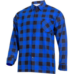 Flanellskjorta i blått, 120 g/m2, 'xl', ce, Lahti