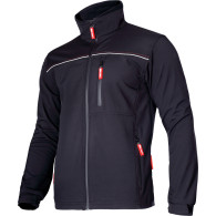 Jacka softshell, svart, storlek 2XL, CE, Lahti