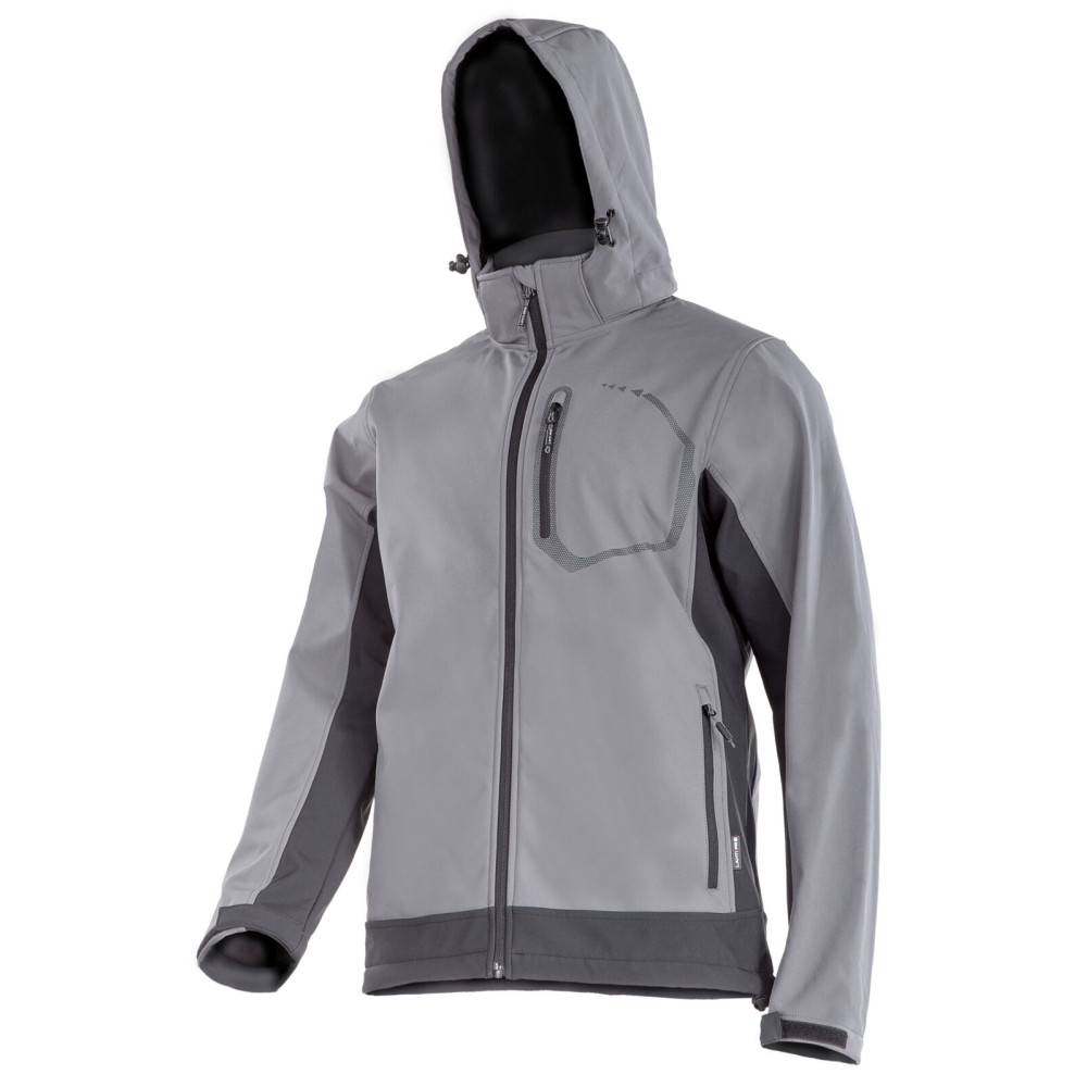 Kurtka softshell z kapt., szara, rozm. l, ce, lahti