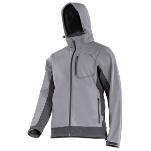 Kurtka softshell z kapt., szara, rozm. l, ce, lahti