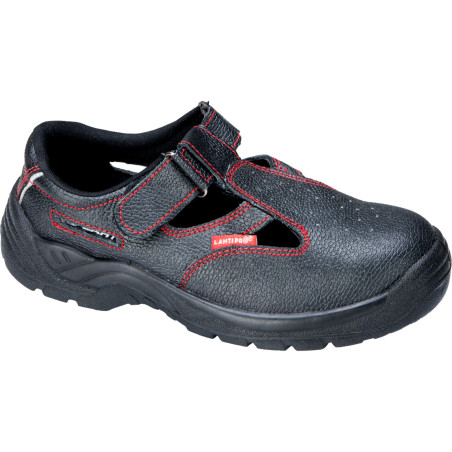 Svarta lädersandaler, s1 src, '46', ce, Lahti