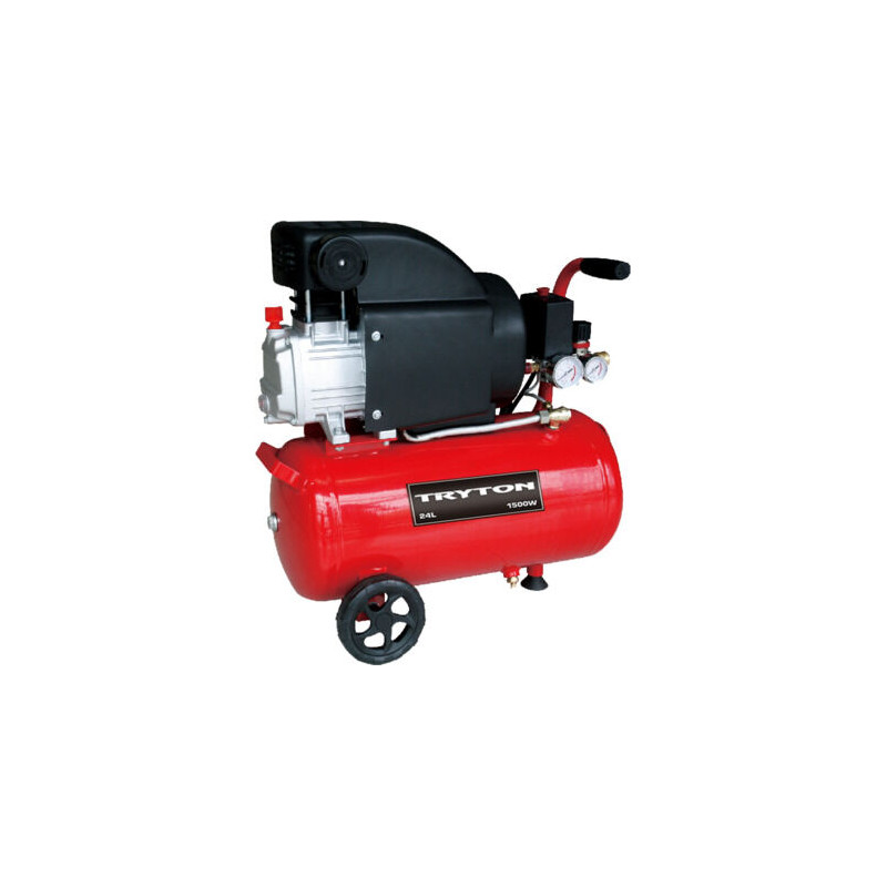 Oljekompressor 24 liter, 1500 W/2 hk, 8 bar, 206 liter/min.