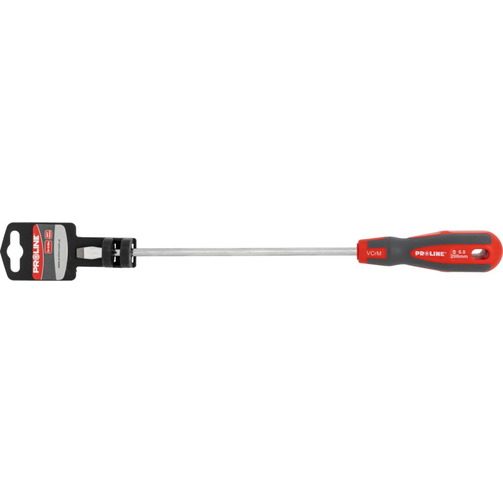 Platt skruvmejsel 6.0*200mm prof. soft touch proline hängare
