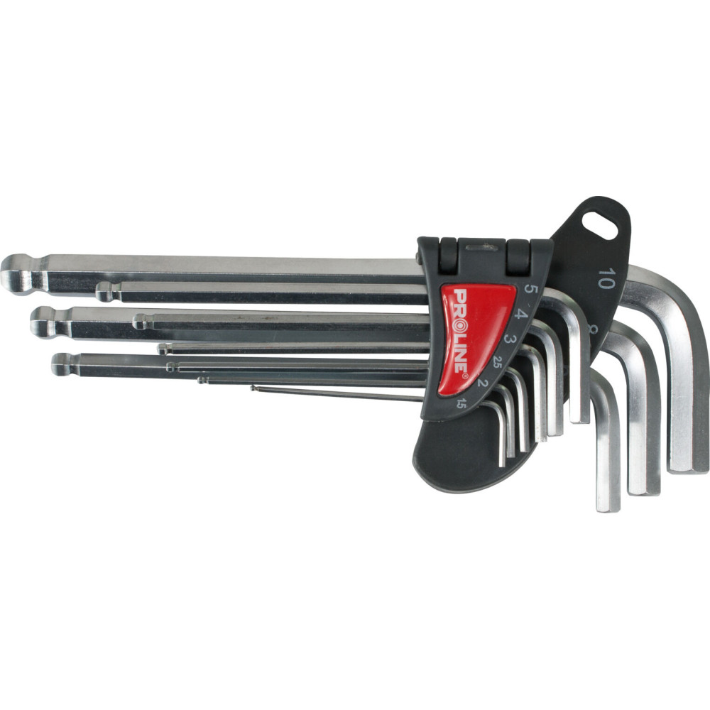 Klucze imbusowe z kulką kpl. szt.9 1.5-10mm cv proline Klucze imbusowe z kulką kpl. szt.9 1.5-10mm cv proline