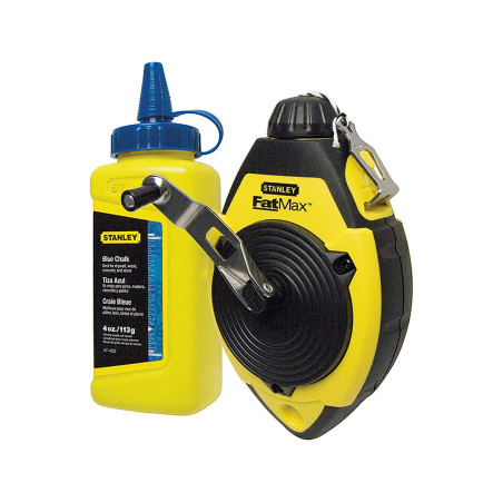 Set med snörstreck Fatmax + krita blå 115g + vattenpass